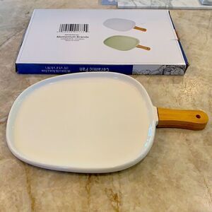 Ceramic Wood Handled Dish